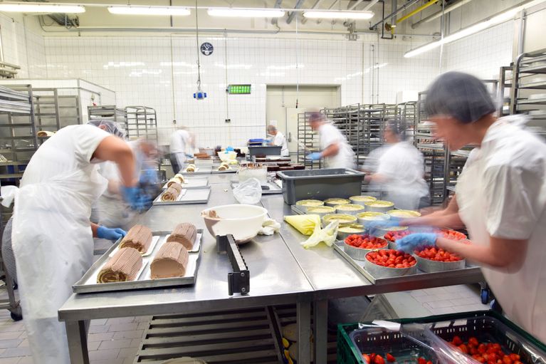 Lebensmittel Verarbeitung Wandfarbe 
